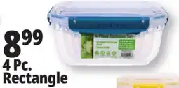 Ocean State Job Lot Think Fresh Rectangular Food Storage Container Set 4 Piece offer