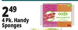 Ocean State Job Lot Scotch-Brite Ocelo Multi-Purpose 3M Sponges 4 Count offer
