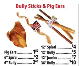 Ocean State Job Lot Bully Sticks & Pig Ears offer
