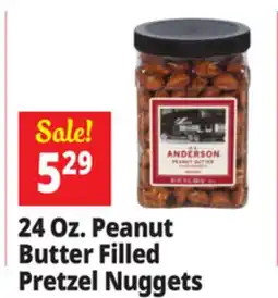 Ocean State Job Lot H.K. Anderson Peanut Butter Filled Pretzel Nuggets 24 oz offer