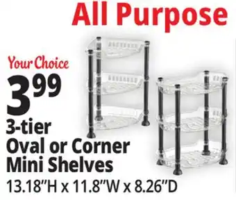 Ocean State Job Lot 3-tier Oval or Corner Mini Shelves offer