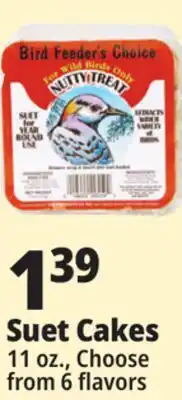 Ocean State Job Lot Bird Feeder's Choice High Energy Suet 11 oz offer