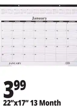 Ocean State Job Lot 2025-2026 Premiere 17 Month Desk Calendar 18 offer