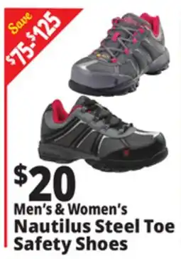 Ocean State Job Lot Men's & Women's Nautilus Steel Toe Safety Shoes offer