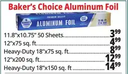 Ocean State Job Lot Baker's Choice Aluminum Foil offer