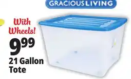 Ocean State Job Lot Gracious Living Stackable Storage Tote with Wheels offer