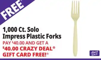 Ocean State Job Lot Solo Impress Plastic Forks 1000 Pack Champagne offer