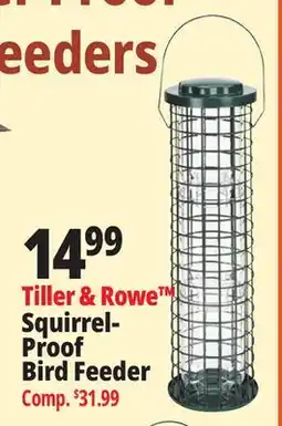 Ocean State Job Lot Tiller & Rowe Squirrel Proof Bird Feeder offer
