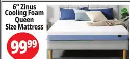 Ocean State Job Lot Zinus 6 Cooling Essential Memory Foam Mattress Queen offer