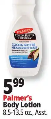 Ocean State Job Lot Palmer's Cocoa Butter Healing & Softening Lotion 11.5 fl oz offer