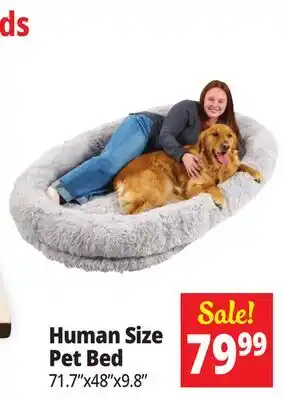 Ocean State Job Lot Human Size Pet Bed offer