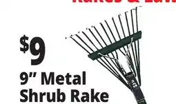 Ocean State Job Lot 9 Steel Tine Shrub Rake offer