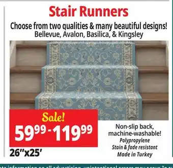 Ocean State Job Lot 26x25' Stair Runners offer