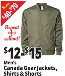 Ocean State Job Lot Men's Canada Gear Jackets, Shirts & Shorts offer