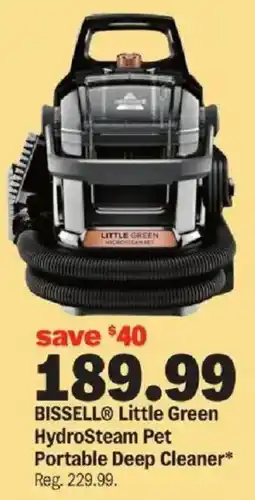 Meijer Bissell little green hydrosteam pet portable deep cleaner offer