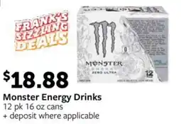 Fareway Monster Energy Drinks offer