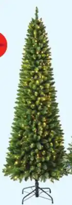 Lowe's 7-ft Greensboro Spruce Pencil Pre-Lit Artificial Christmas Tree offer