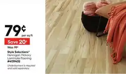 Lowe's Hennigan Hickory Laminate Flooring offer