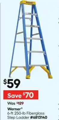Lowe's 6-ft 250-lb Fiberglass Step Ladder offer