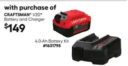 Lowe's V20✦ Battery and Charger offer