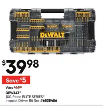 Lowe's 100-Piece ELITE SERIES Impact Driver Bit Set offer