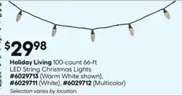 Lowe's 100-count 66-ft LED String Christmas Lights offer