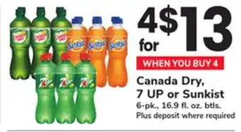 ACME Canada Dry, 7 UP or Sunkist offer