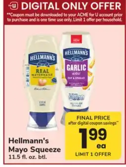 ACME Hellmann's Mayo Squeeze offer