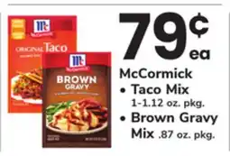 ACME McCormick Mix, Taco 1-1.12 oz. pkg. Brown Gravy Mix. 87 oz. pkg offer