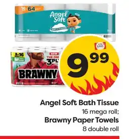 Weis Markets Angel Soft Bath Tissue 16 mega roll Brawny Paper Towels 8 double roll offer