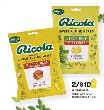 CVS Ricola cough drops offer
