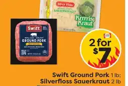 Weis Markets Swift Ground Pork 1 lb Silverfloss Sauerkraut 2 lb offer
