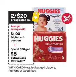 CVS Huggies bagged diapers, Pull-Ups or Goodnites offer