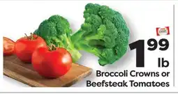 Weis Markets Broccoli Crowns or Beefsteak Tomatoes offer
