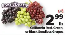 Weis Markets California Red, Green, or Black Seedless Grapes offer