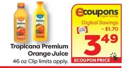 Weis Markets Tropicana Premium Orange Juice offer