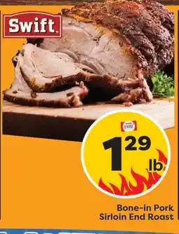 Weis Markets Bone-in Pork Sirloin End Roast offer