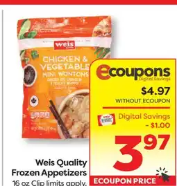Weis Markets Weis Quality Frozen Appetizers offer