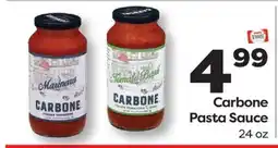 Weis Markets Carbone Pasta Sauce offer