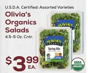 DeCicco & Sons Olivia's Organics Salads offer