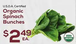 DeCicco & Sons Organic Spinach Bunches offer