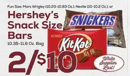 DeCicco & Sons Hershey's Snack Size Bars offer