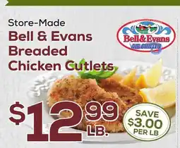 DeCicco & Sons Bell & Evans Breaded Chicken Cutlets offer