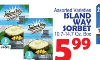 Bravo Supermarkets ISLAND WAY SORBET offer