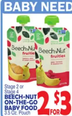 Bravo Supermarkets BEECH-NUT ON-THE-GO BABY FOOD offer