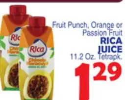 Bravo Supermarkets RICA JUICE offer