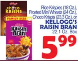 Bravo Supermarkets KELLOGG'S RAISIN BRAN, 22 .1 Oz. Box offer