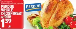 Bravo Supermarkets PERDUE WHOLE CHICKEN BREAST W/RIBS offer