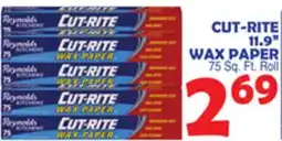 Bravo Supermarkets CUT-RITE 11.9 WAX PAPER offer