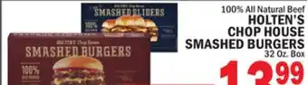 Bravo Supermarkets HOLTEN'S CHOP HOUSE CHOP HOUSE SMASHED BURGERS offer
